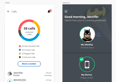 Security app redesign with Warner Bros. theme