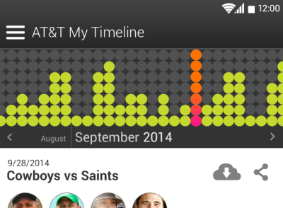 AT&T Timeline app prototype (2014)