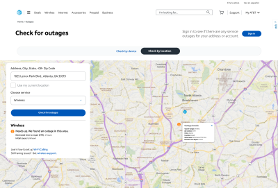 Outage site redesign